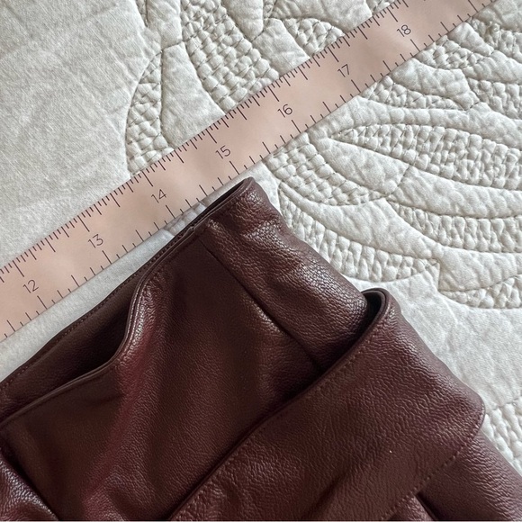 NWT - Commando - Faux Leather Paperbag Pants - Oxblood - Picture 12 of 13